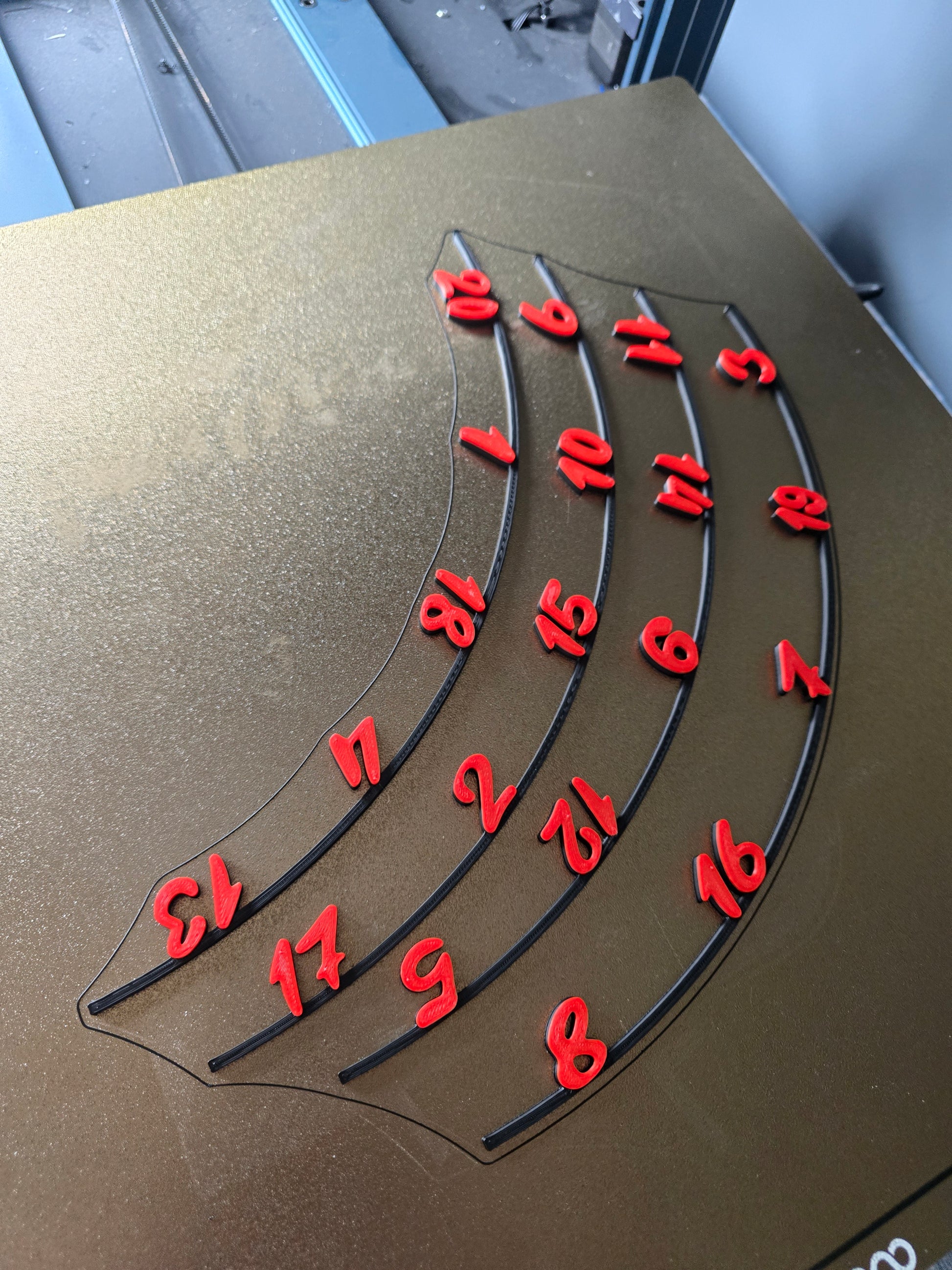 3d printed number ring.