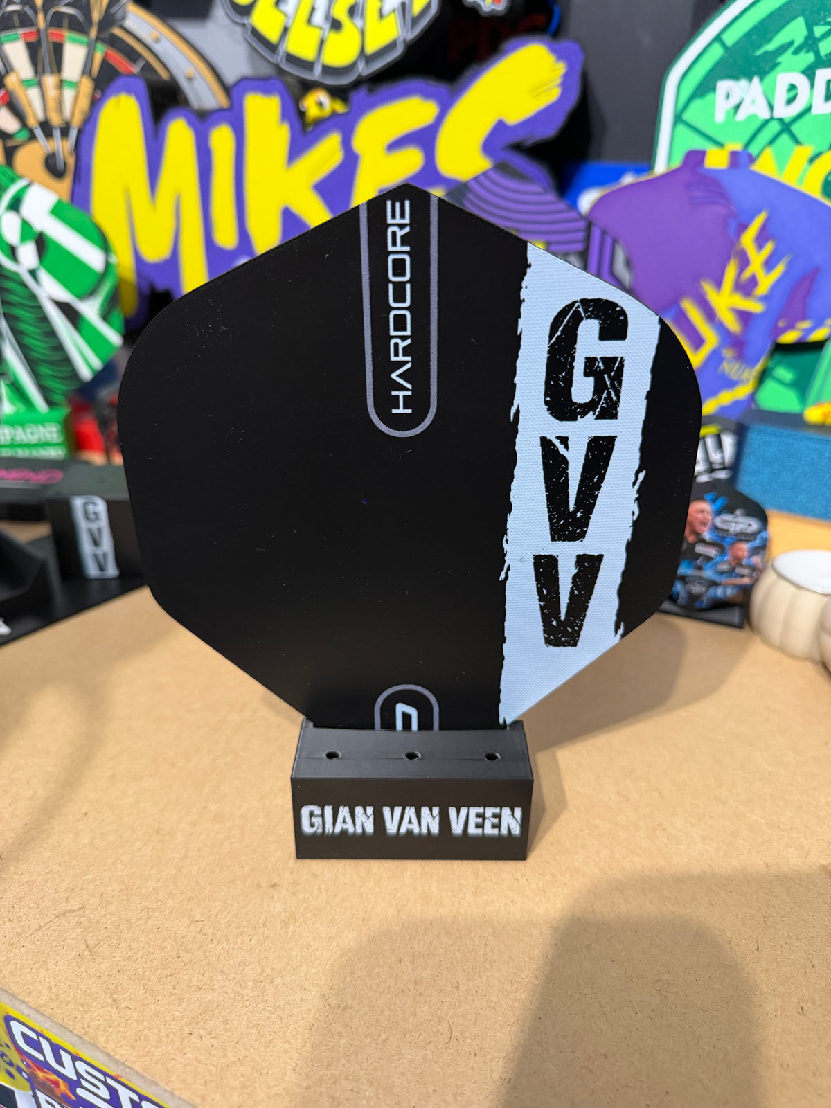 Custom UV Printed XL flight stands - holds one set of darts