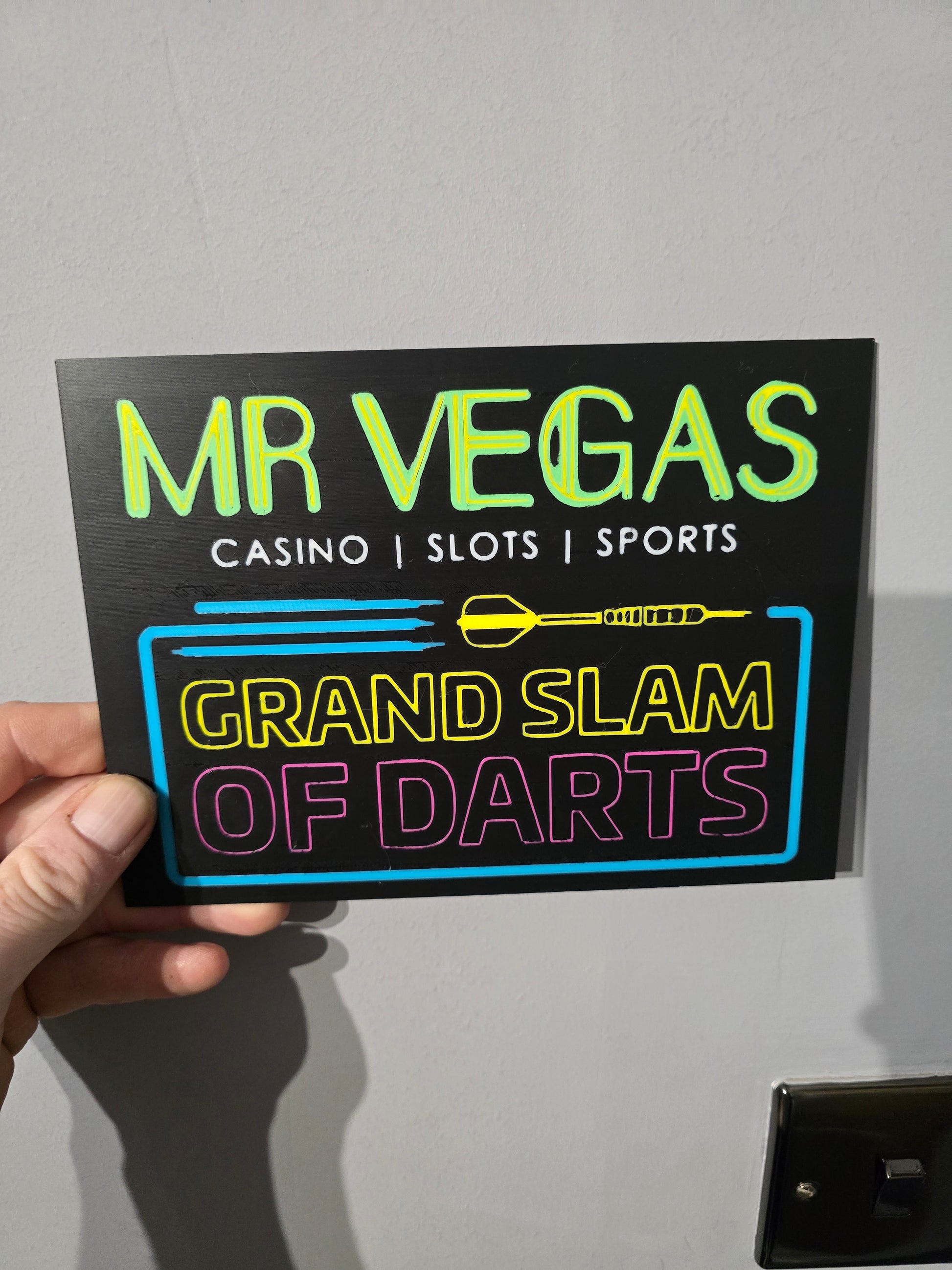 Mr Vegas wall Sign - man cave or games Room