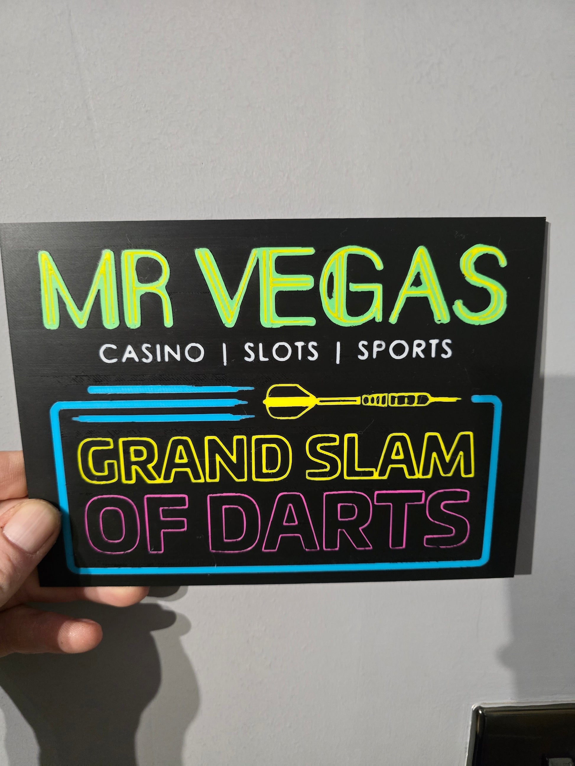 Mr Vegas wall Sign - man cave or games Room