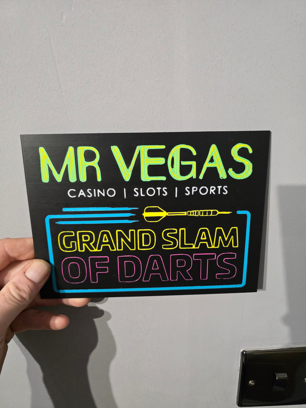 Mr Vegas wall Sign - man cave or games Room