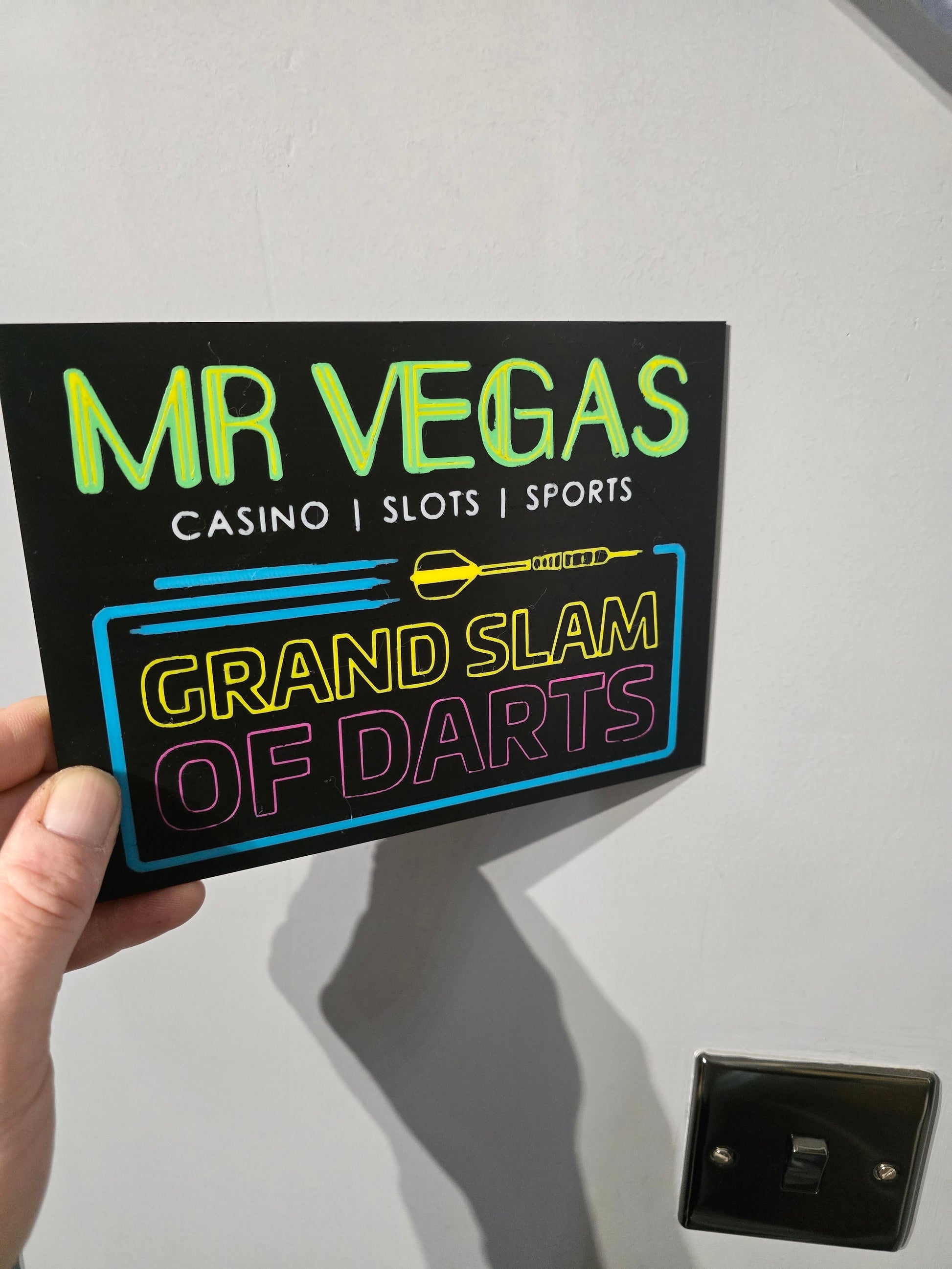 Mr Vegas wall Sign - man cave or games Room