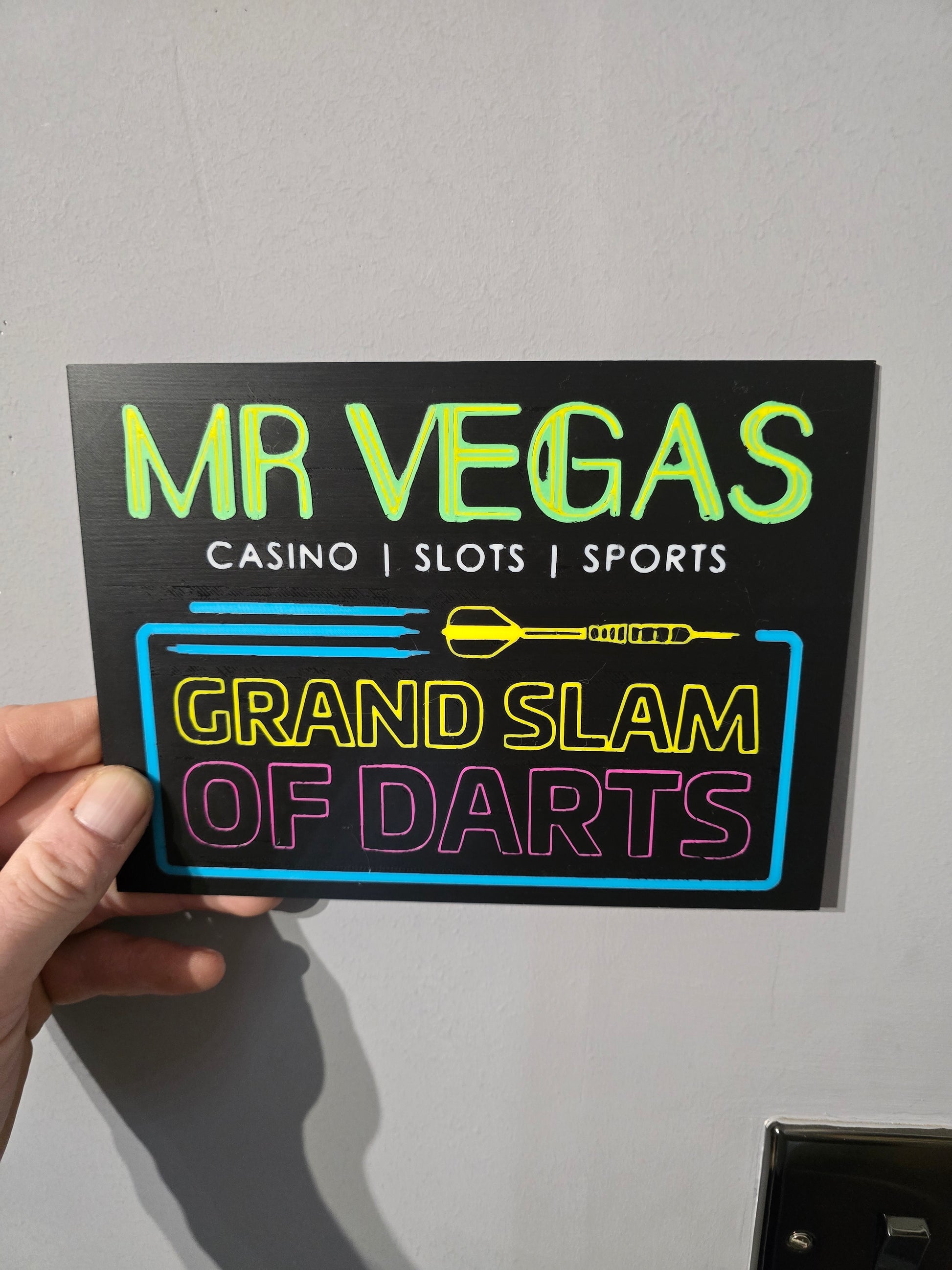 Mr Vegas wall Sign - man cave or games Room