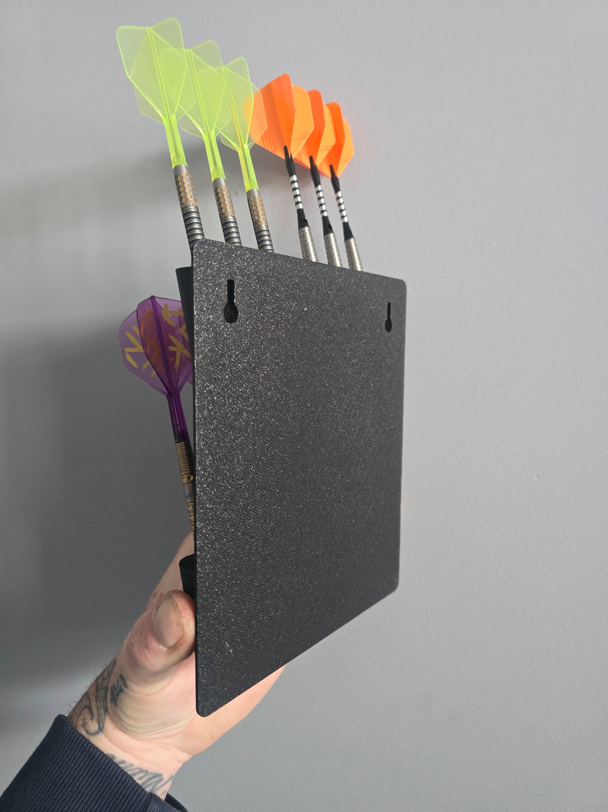 Wall mounted darts holder - holds 4 sets