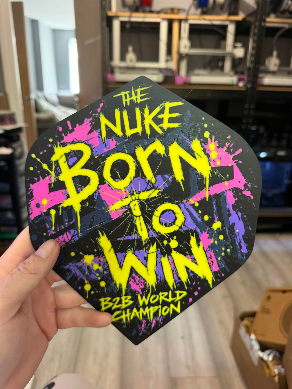 Born to Win Luke the Nuke Giant flight wall art
