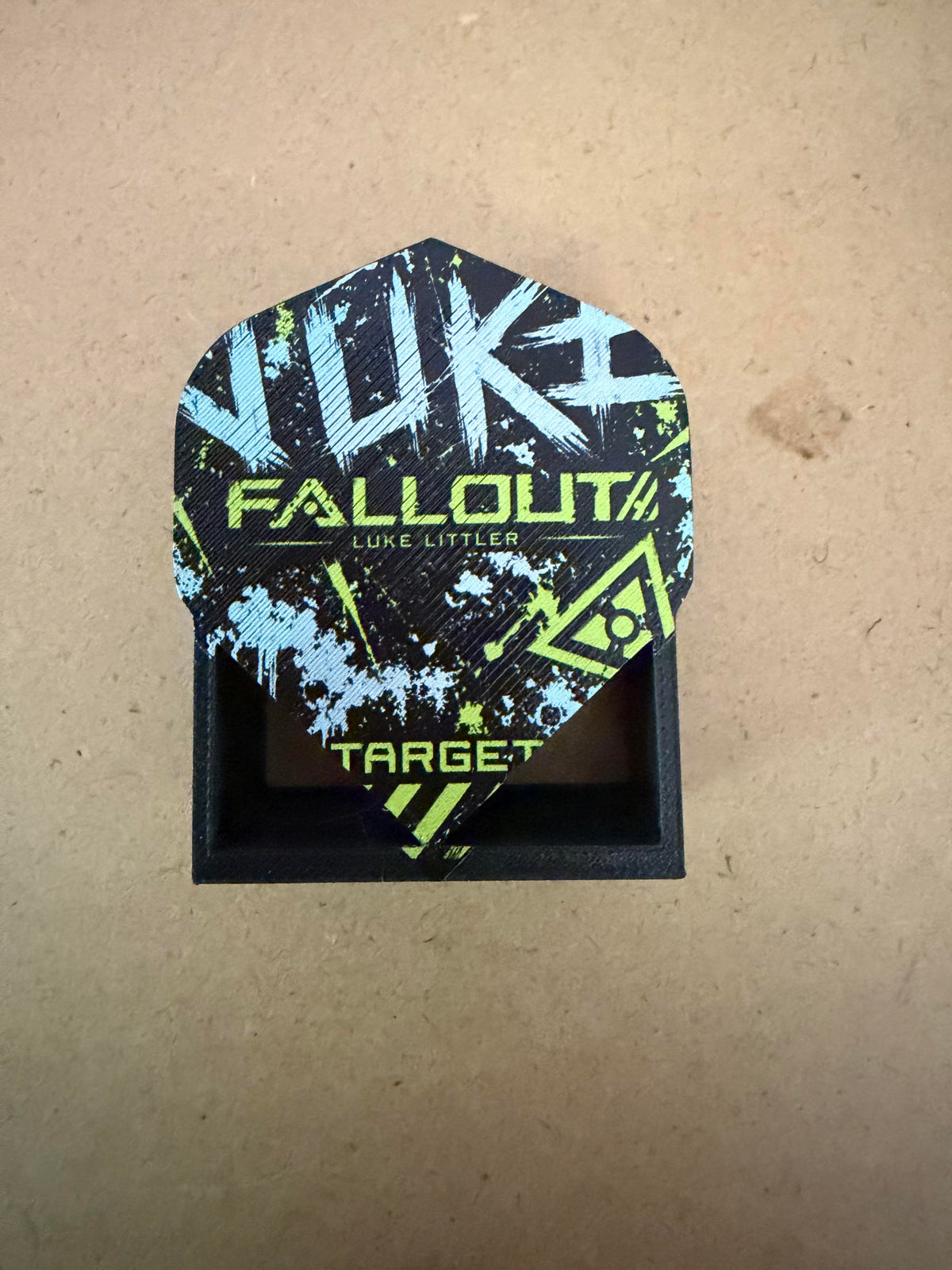 Custom UV Printed Flight shaped Darts holder - holds 1 set of darts